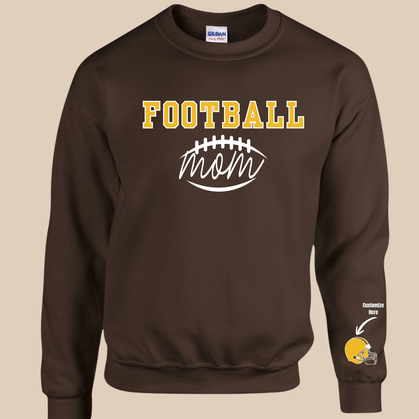 Cougar Football Mom Crewneck Sweatshirt