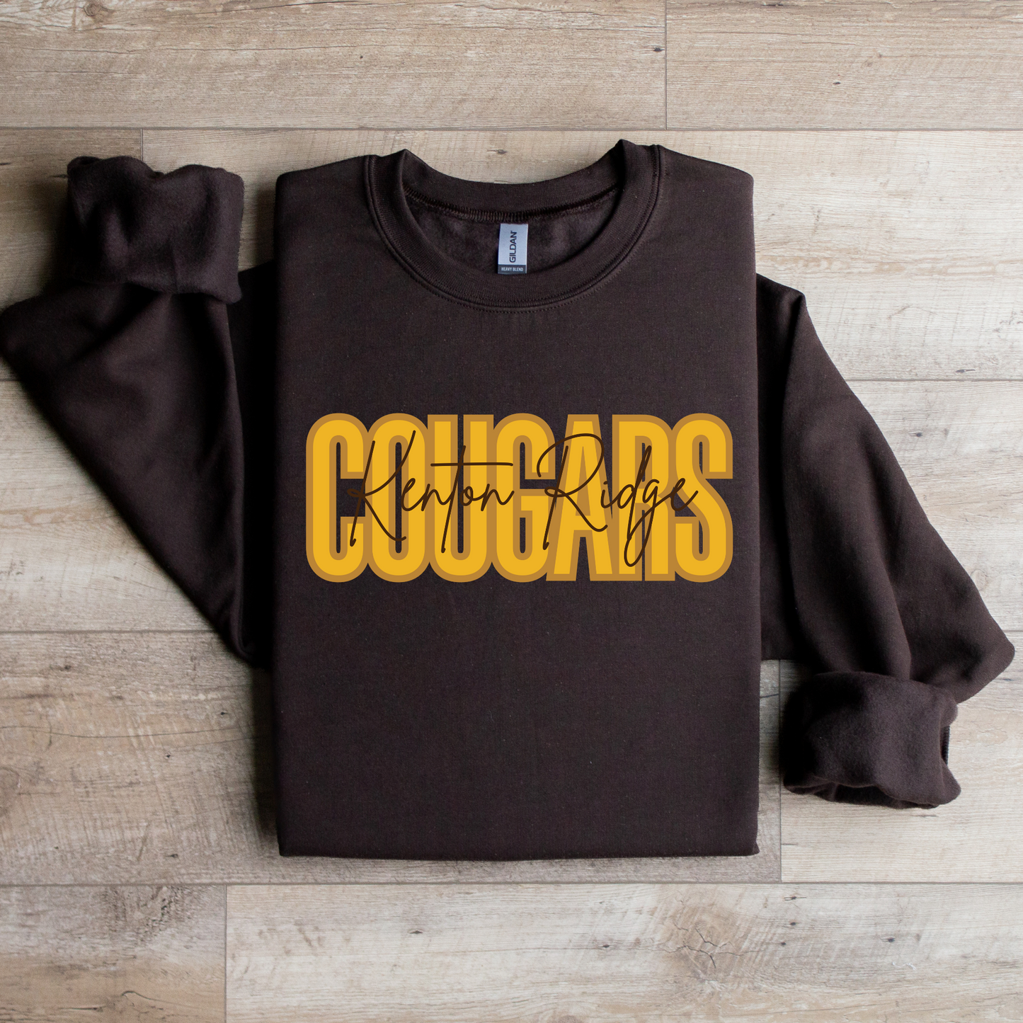Large Cougars Overlap Crewneck Sweatshirt