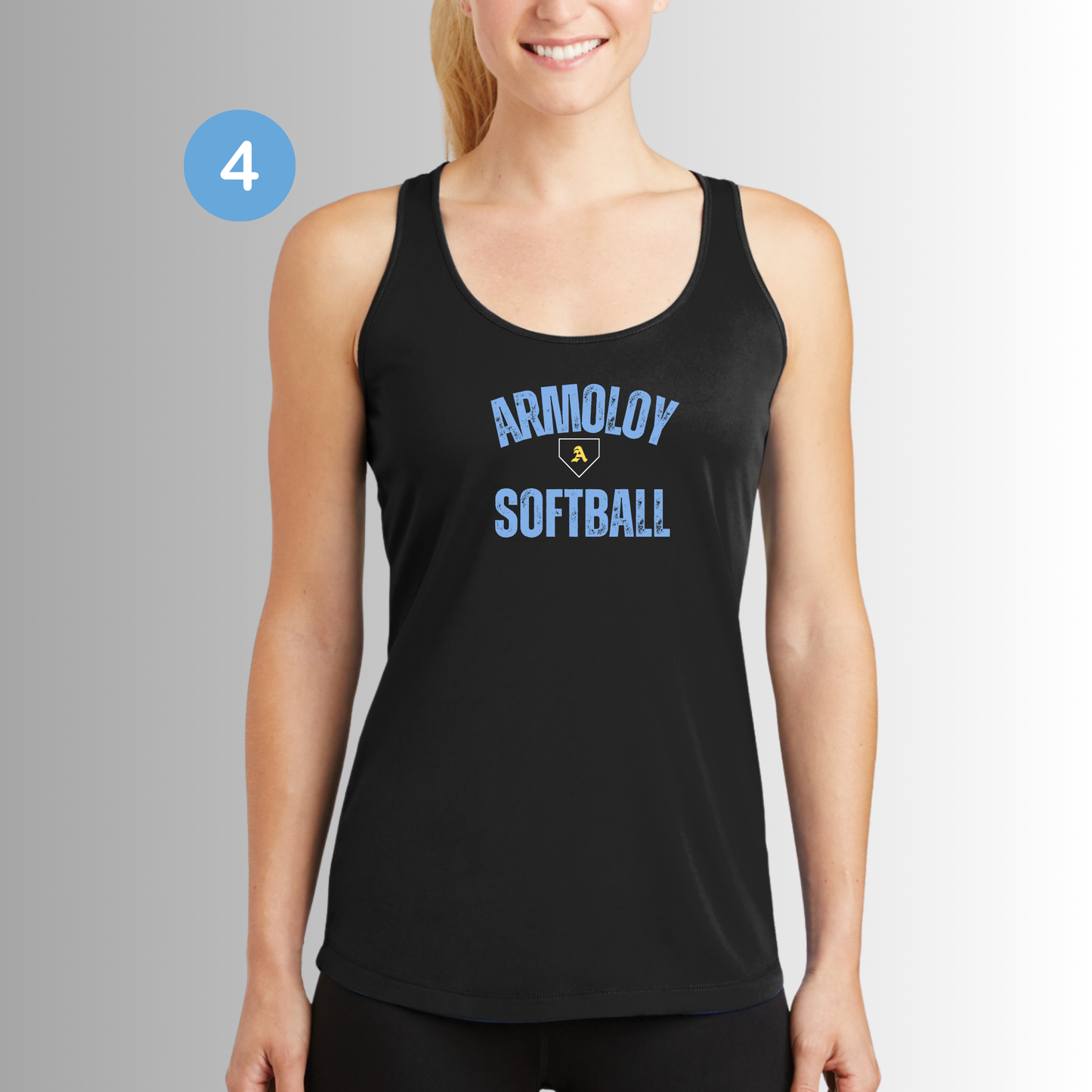 Black Armoloy Softball Tank-Variety of Designs Available