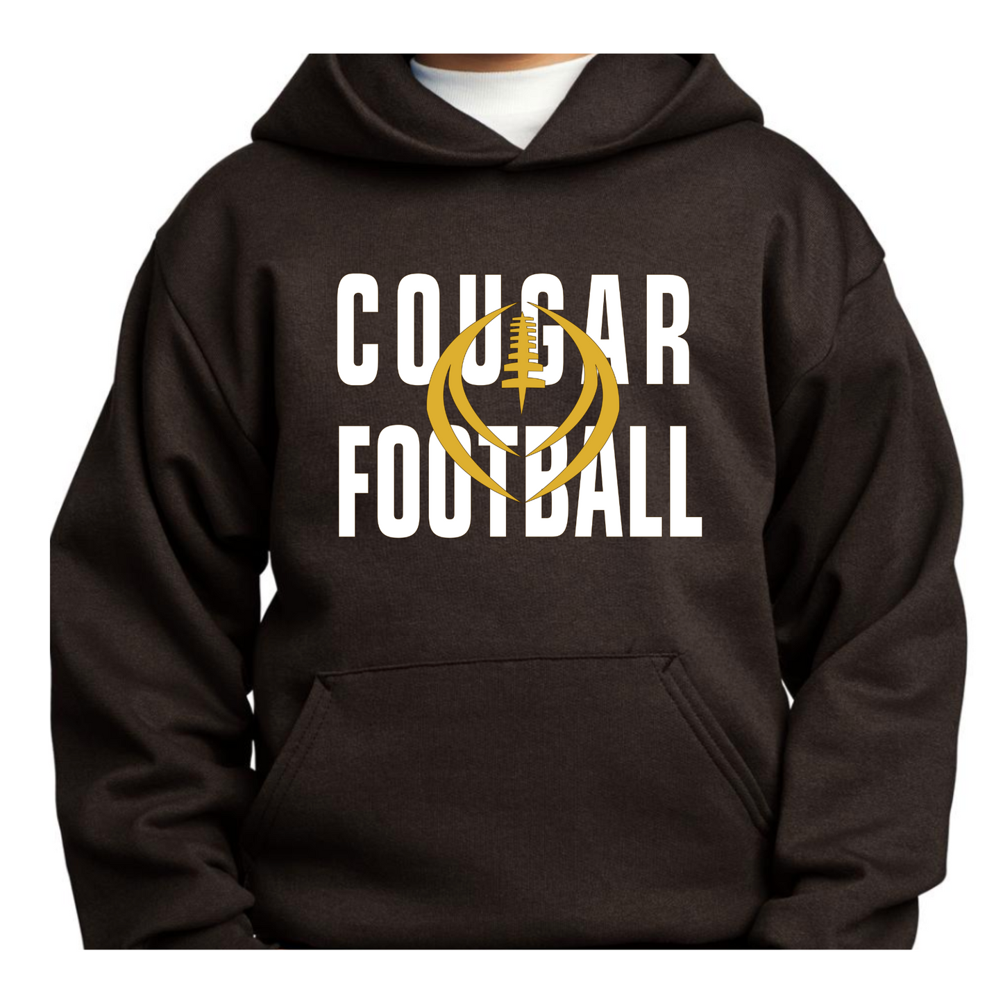Cougar Football Outline Hoodie