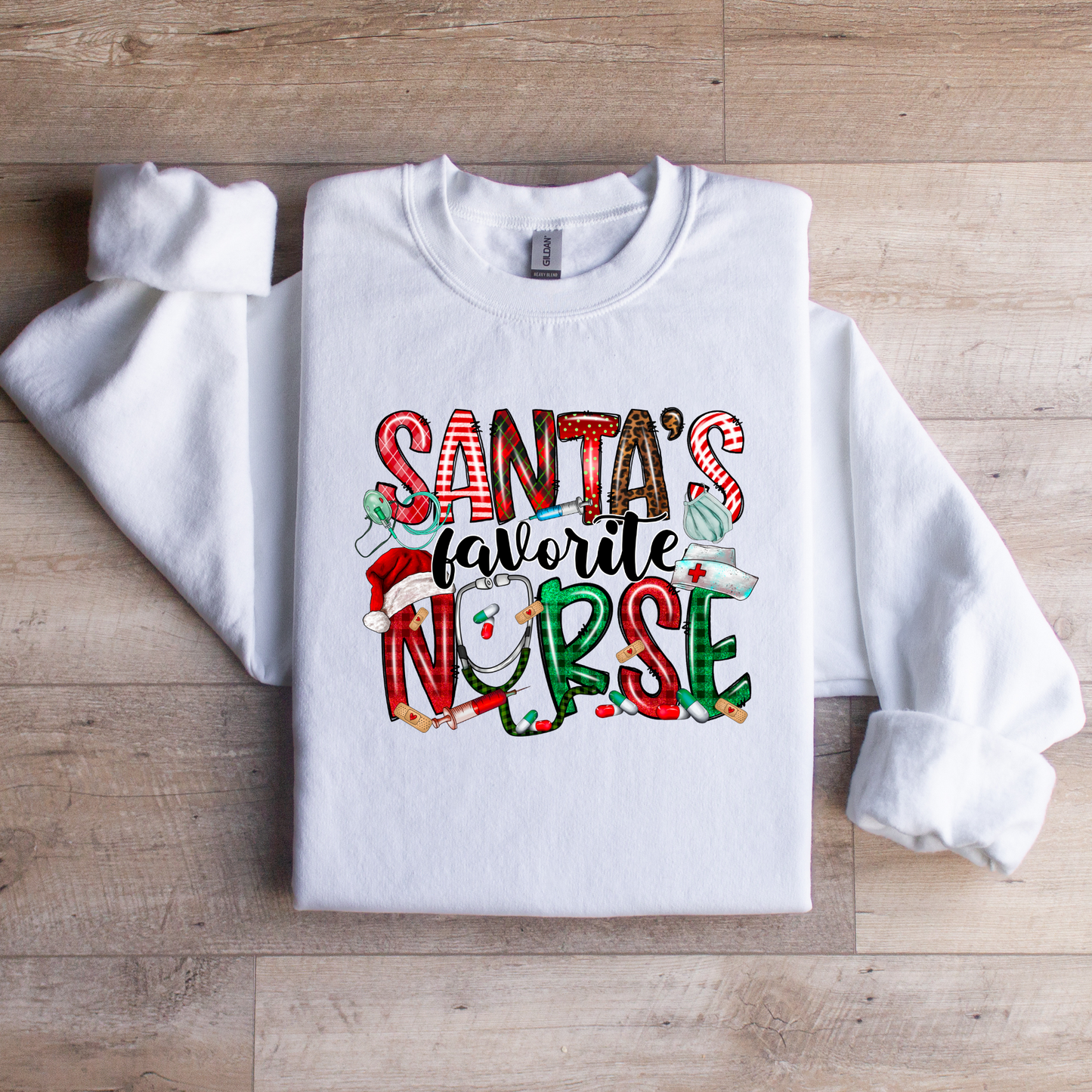 Santa’s Favorite Nurse Crewneck Sweatshirt