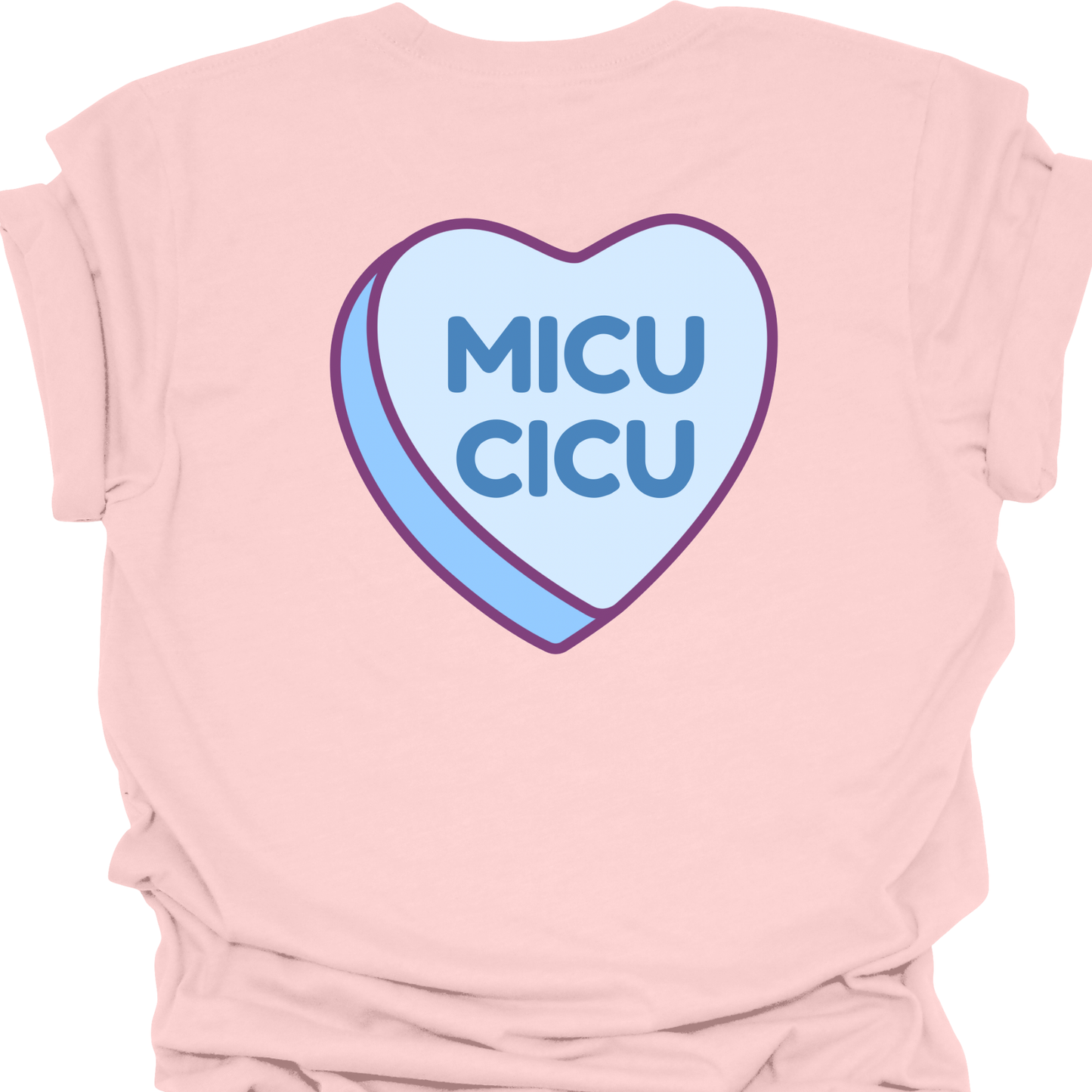 5 Blue Candy Hearts MICU/CICU Valentine's Day Tee