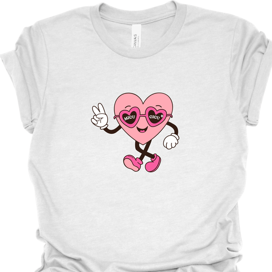 Retro Heart MICU/CICU Valentine's Day Tee