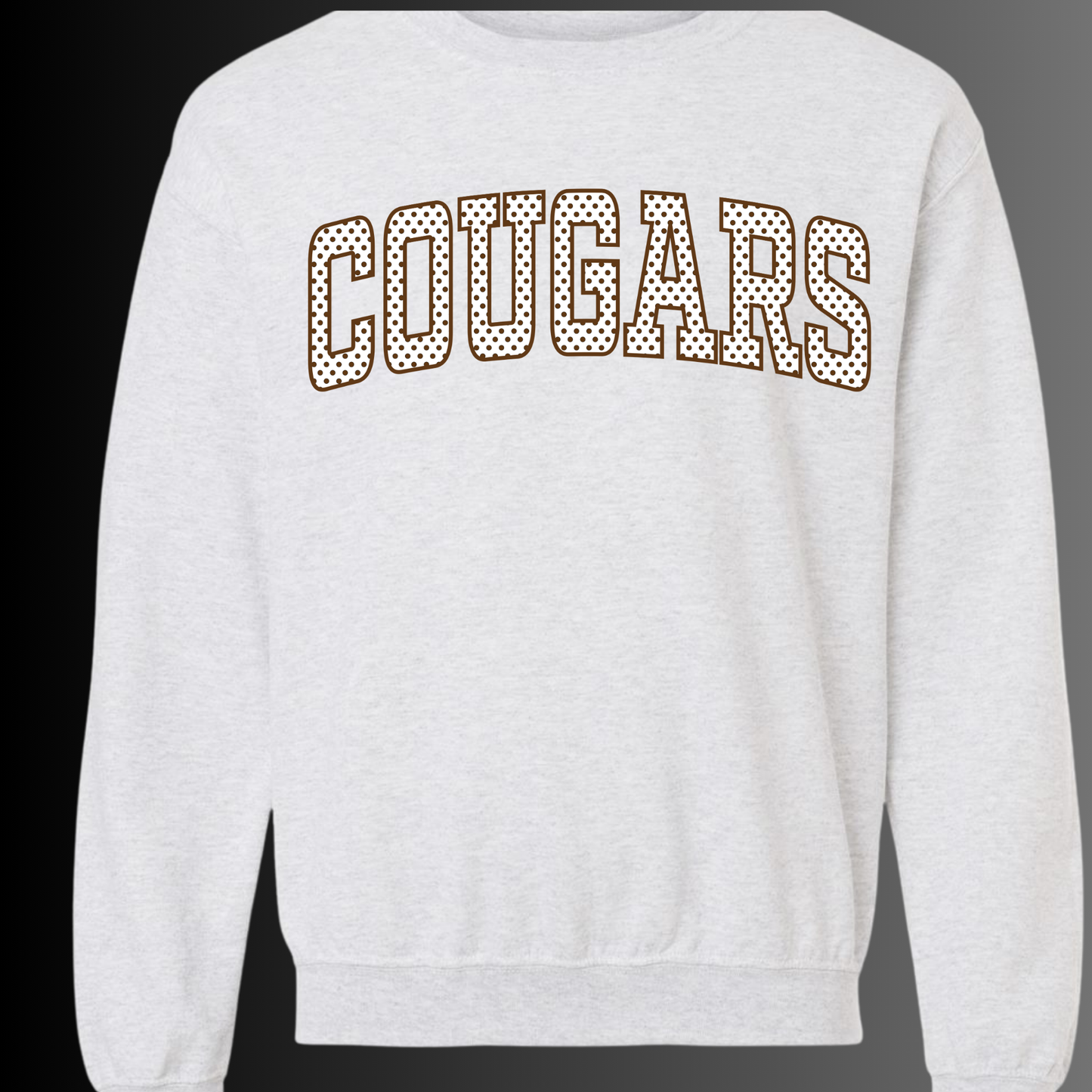 Polka Dotted Cougars Crewneck Sweatshirt
