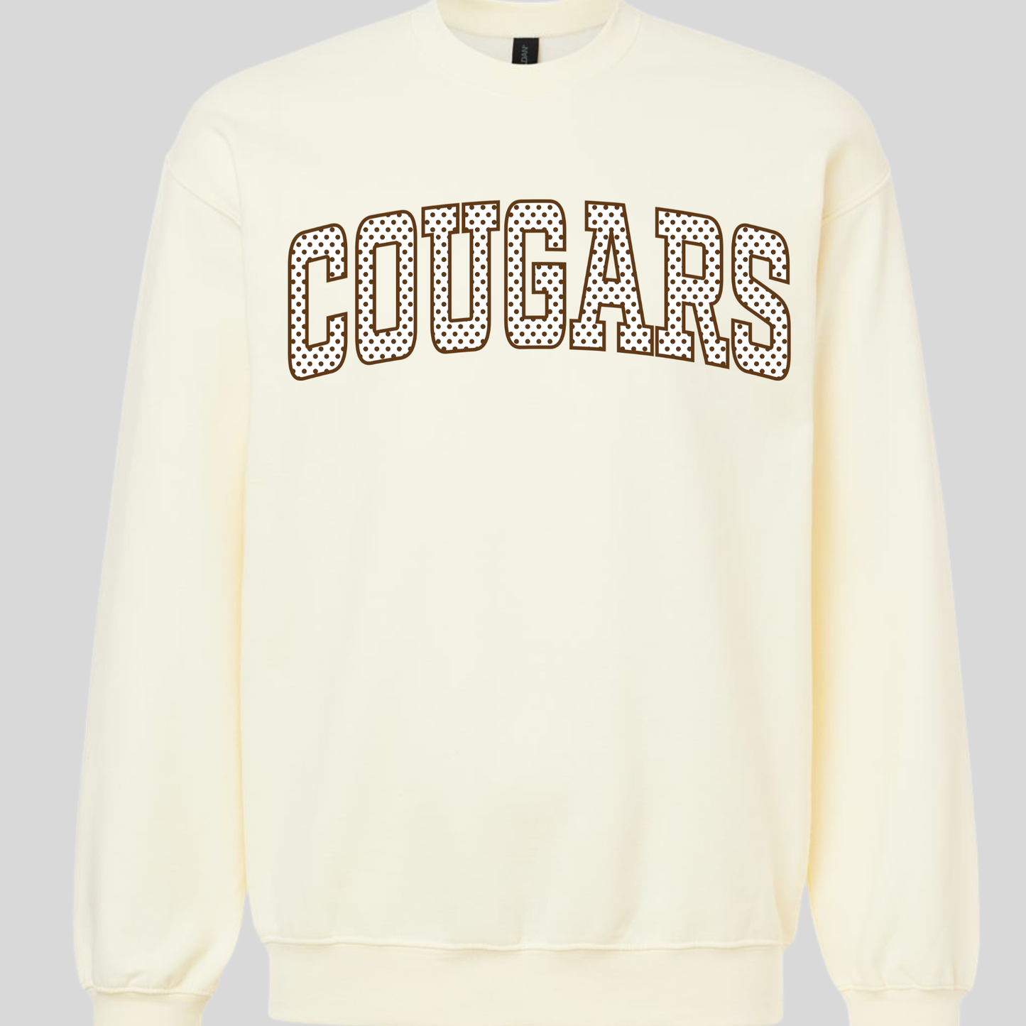 Polka Dotted Cougars Crewneck Sweatshirt