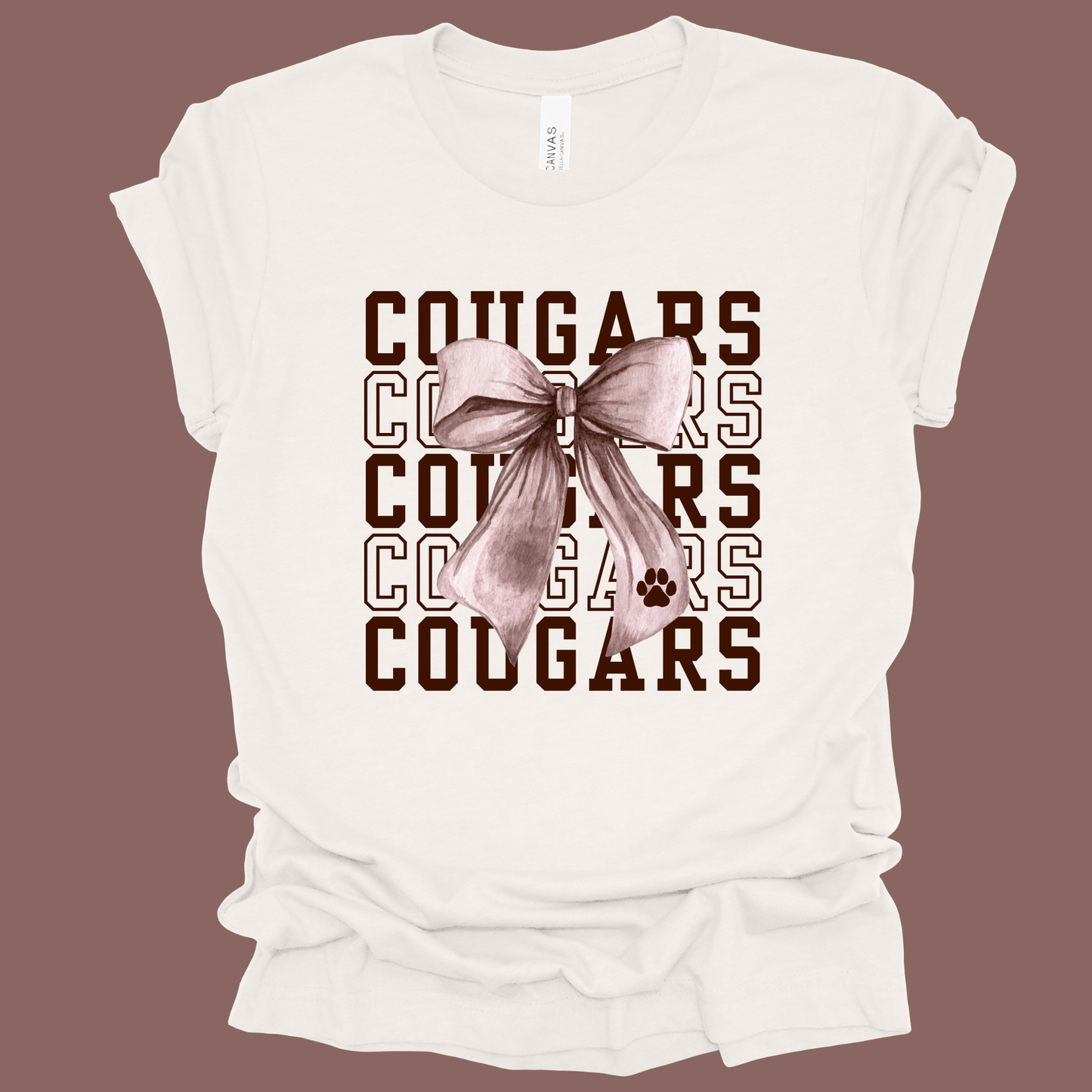 Cougars Watercolor Bow