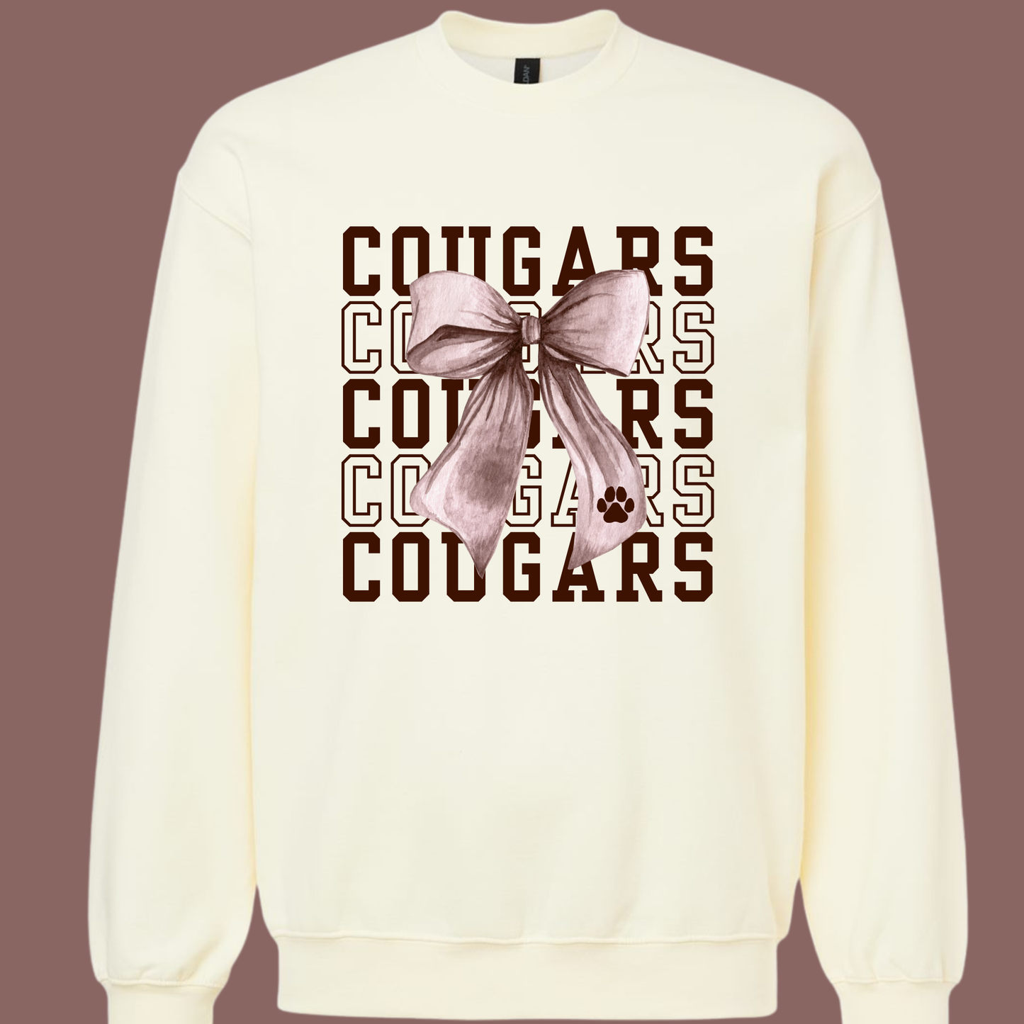 Cougars Watercolor Bow