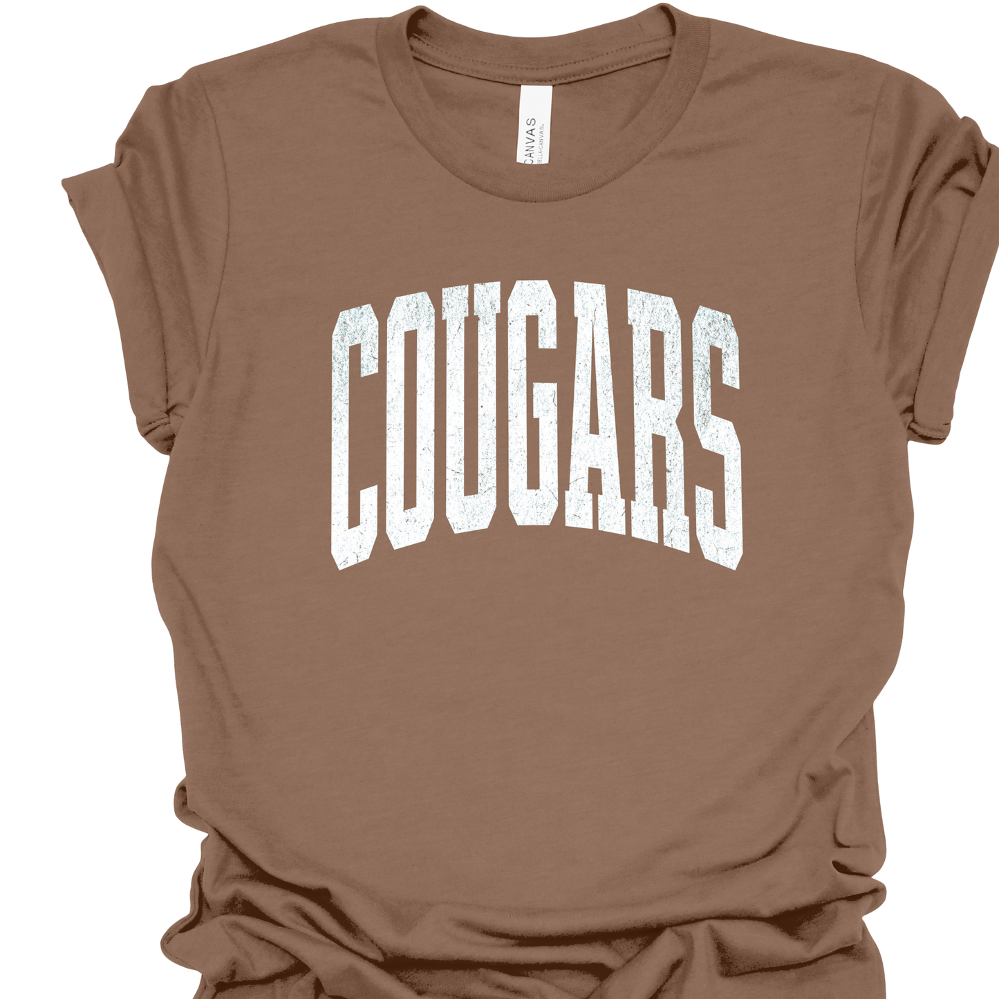 Distressed Cougars Campus Text