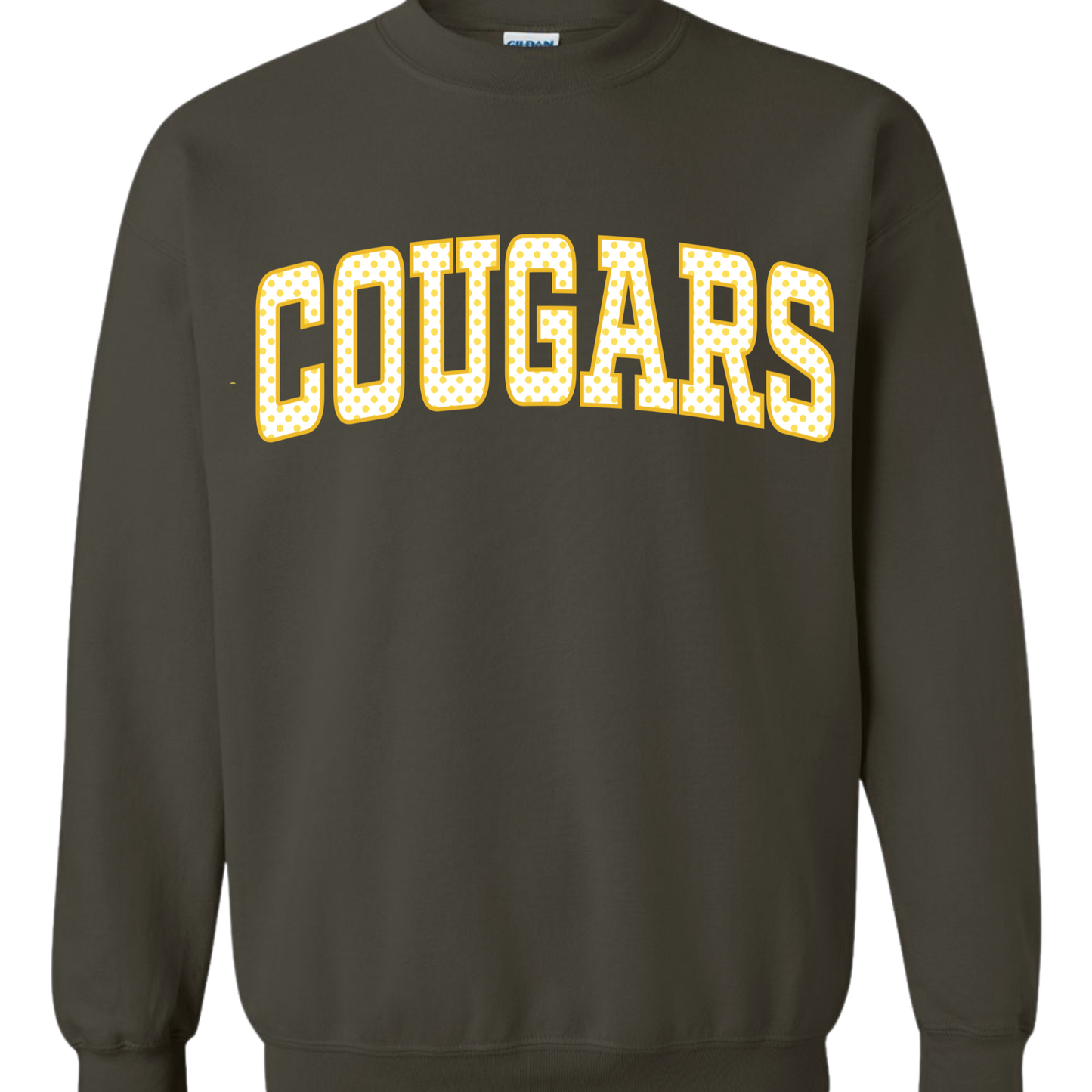 Polka Dotted Cougars Crewneck Sweatshirt