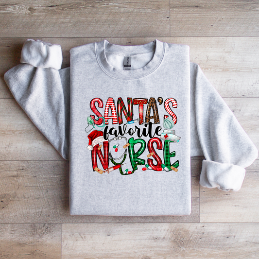Santa’s Favorite Nurse Crewneck Sweatshirt