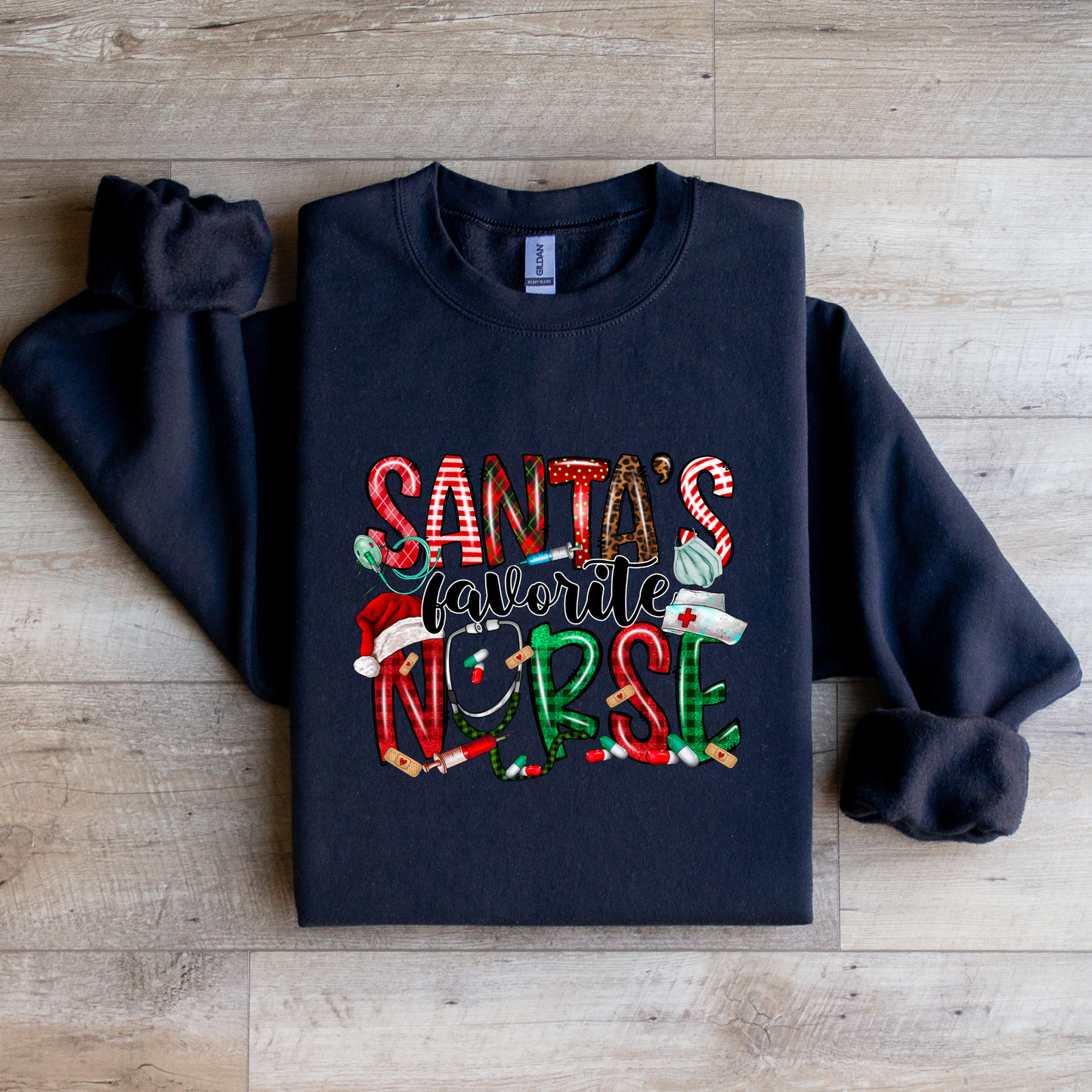 Santa’s Favorite Nurse Crewneck Sweatshirt