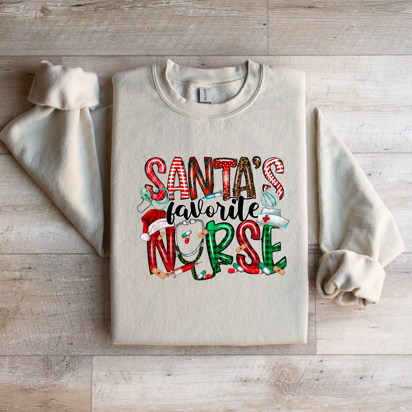 Santa’s Favorite Nurse Crewneck Sweatshirt