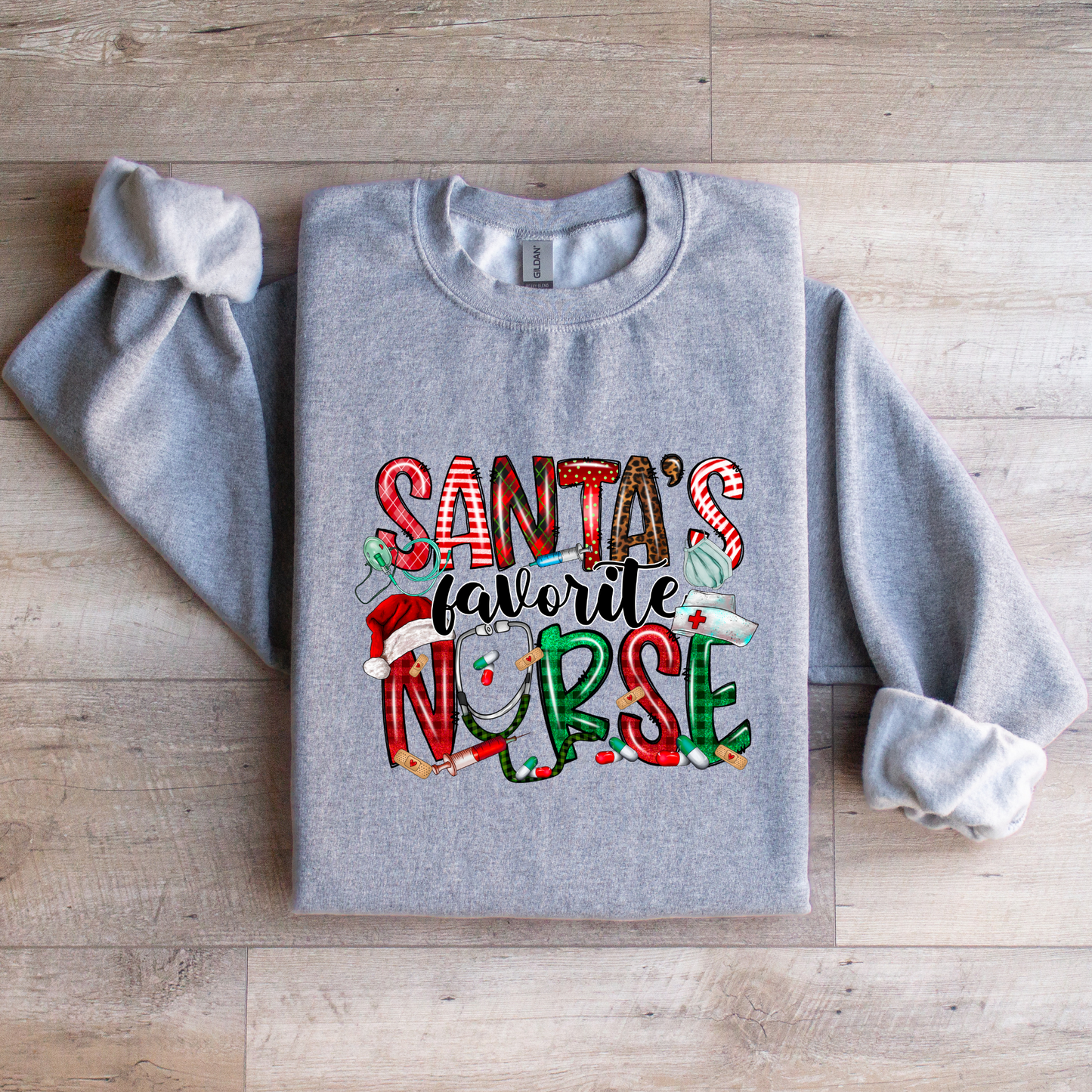Santa’s Favorite Nurse Crewneck Sweatshirt