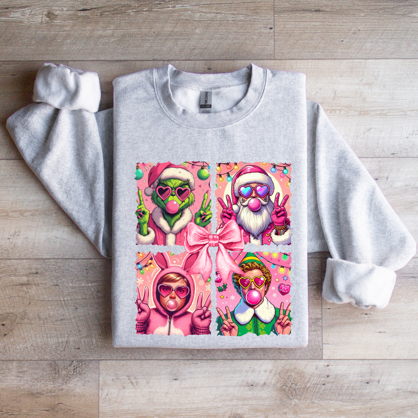 Christmas Bubblegum Love Crewneck Sweatshirt