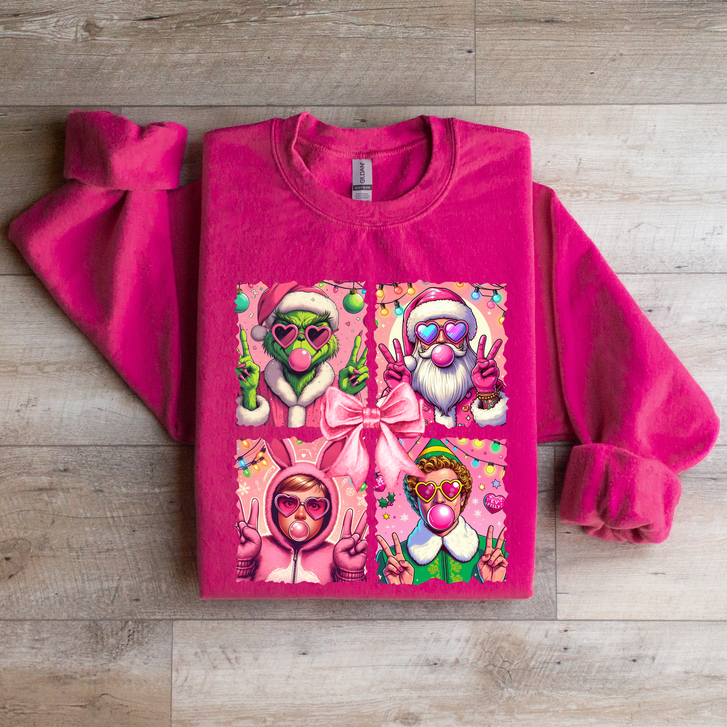 Christmas Bubblegum Love Crewneck Sweatshirt