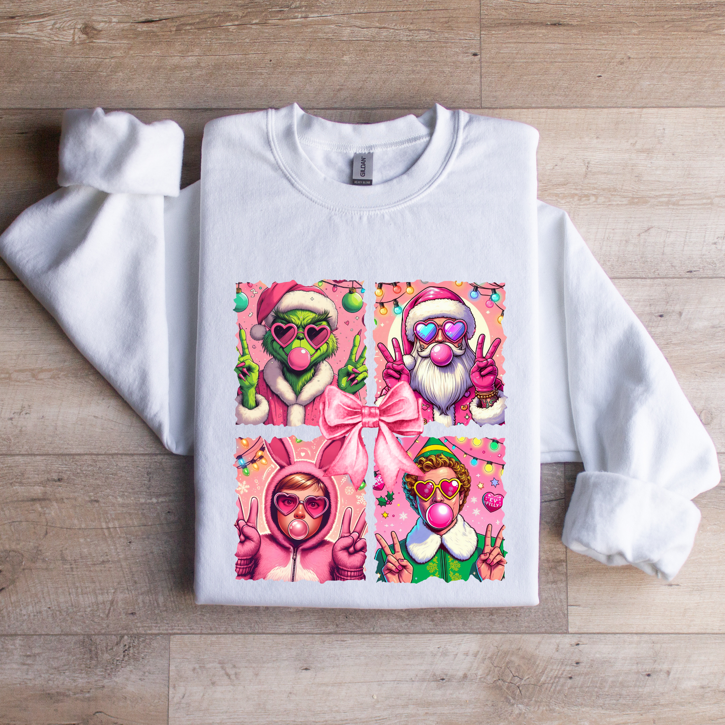 Christmas Bubblegum Love Crewneck Sweatshirt